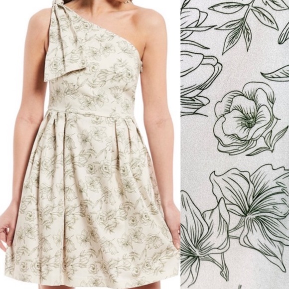 Gianni Bini Dresses & Skirts - Gianni Bini Britt One Shoulder Toile Print Dress 2 NWT